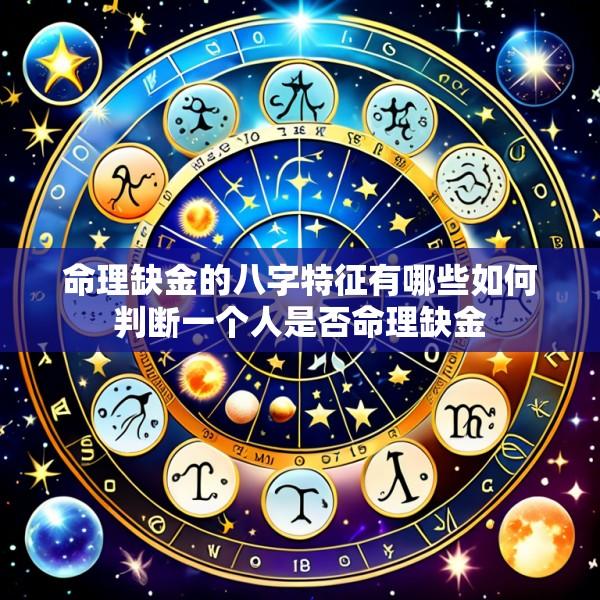 命理缺金的八字特征有哪些如何判断一个人是否命理缺金