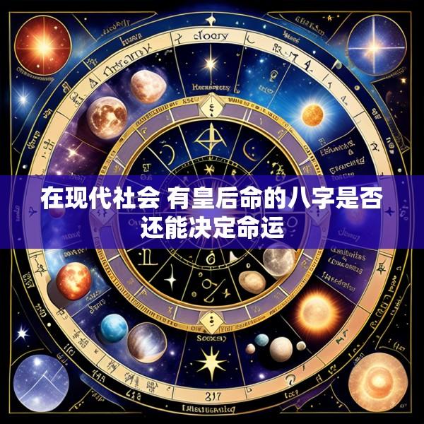 在现代社会 有皇后命的八字是否还能决定命运