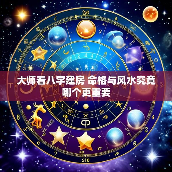 大师看八字建房 命格与风水究竟哪个更重要