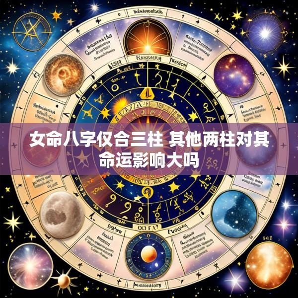 女命八字仅合三柱 其他两柱对其命运影响大吗