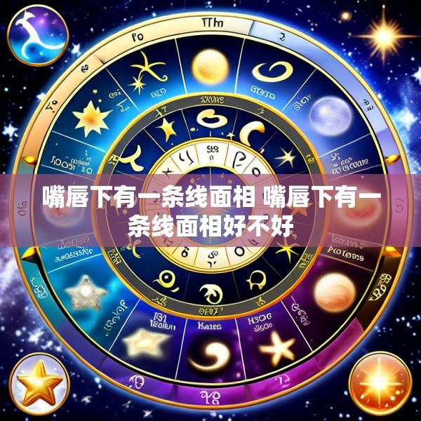 嘴唇下有一条线面相 嘴唇下有一条线面相好不好
