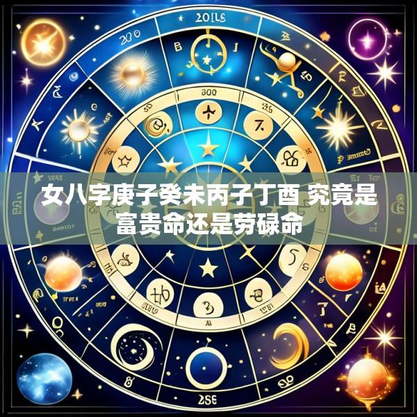 女八字庚子癸未丙子丁酉 究竟是富贵命还是劳碌命