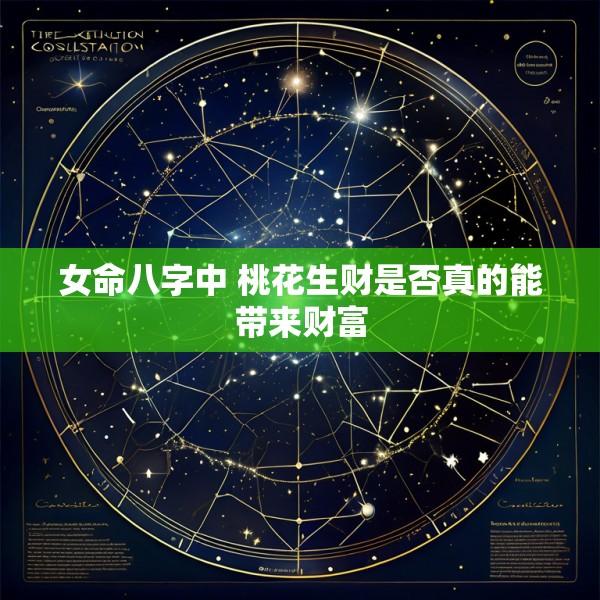 女命八字中 桃花生财是否真的能带来财富
