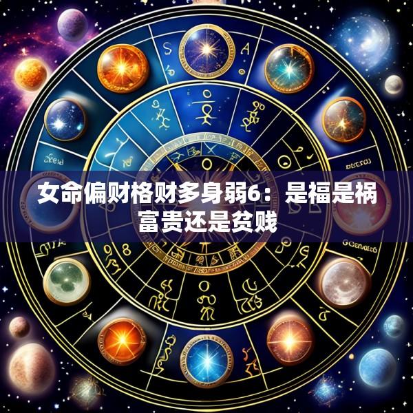 女命偏财格财多身弱6：是福是祸富贵还是贫贱