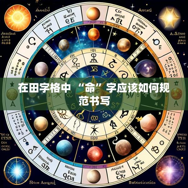 在田字格中 “命”字应该如何规范书写