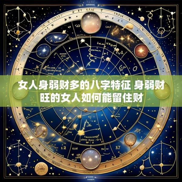 女人身弱财多的八字特征 身弱财旺的女人如何能留住财