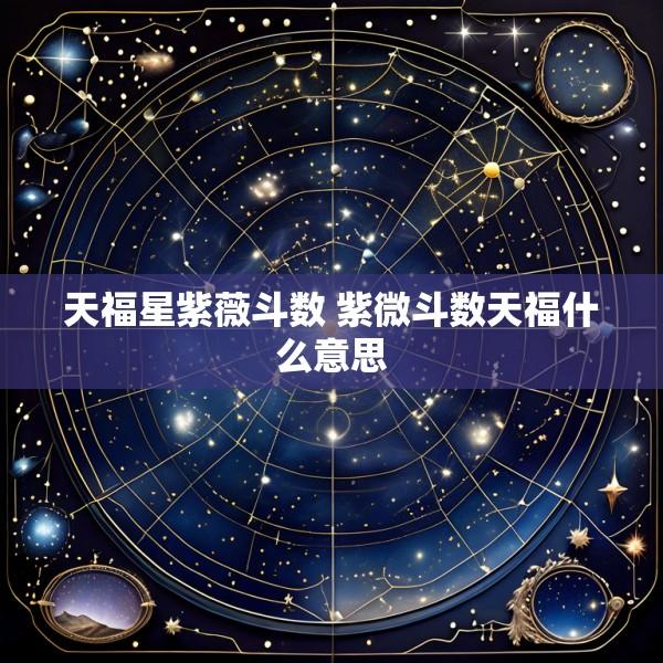 天福星紫薇斗数 紫微斗数天福什么意思