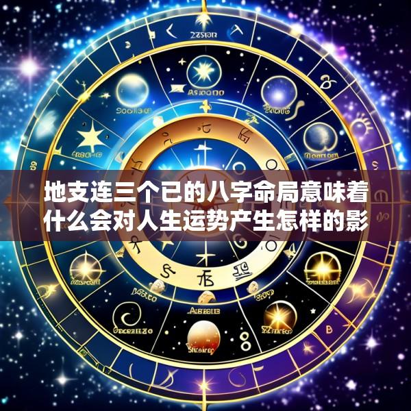 地支连三个已的八字命局意味着什么会对人生运势产生怎样的影响