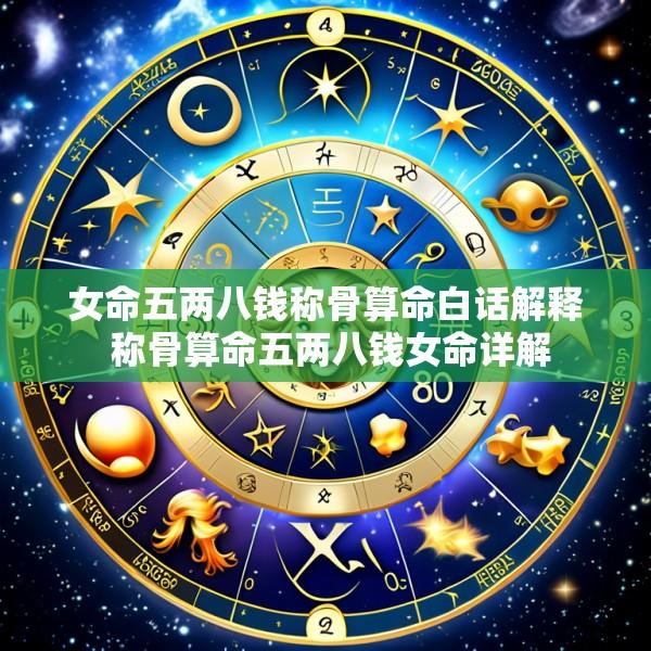 女命五两八钱称骨算命白话解释 称骨算命五两八钱女命详解