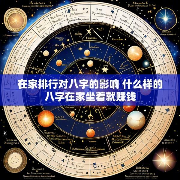 在家排行对八字的影响 什么样的八字在家坐着就赚钱