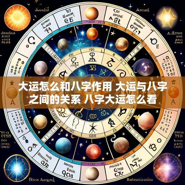 大运怎么和八字作用 大运与八字之间的关系 八字大运怎么看