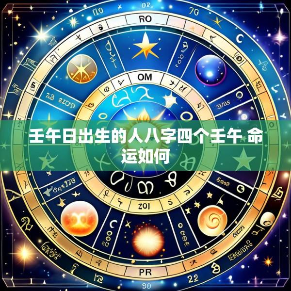 壬午日出生的人八字四个壬午 命运如何