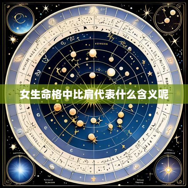 女生命格中比肩代表什么含义呢