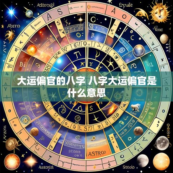 大运偏官的八字 八字大运偏官是什么意思
