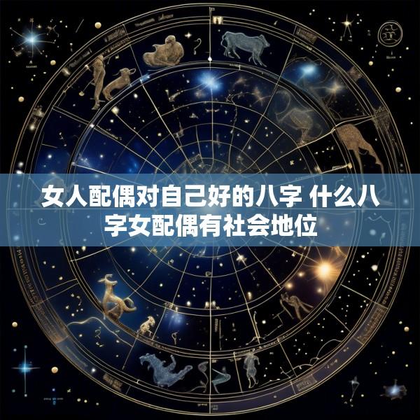 女人配偶对自己好的八字 什么八字女配偶有社会地位