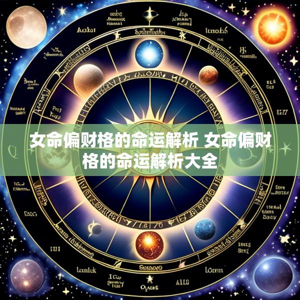 女命偏财格的命运解析 女命偏财格的命运解析大全