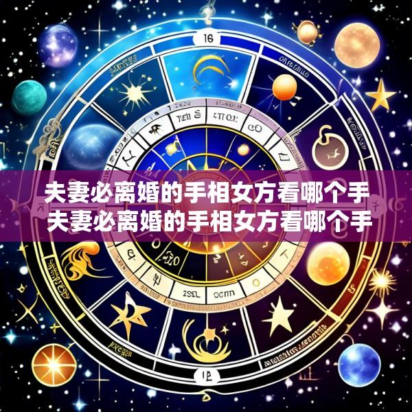 夫妻必离婚的手相女方看哪个手 夫妻必离婚的手相女方看哪个手相好