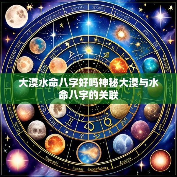 大漠水命八字好吗神秘大漠与水命八字的关联