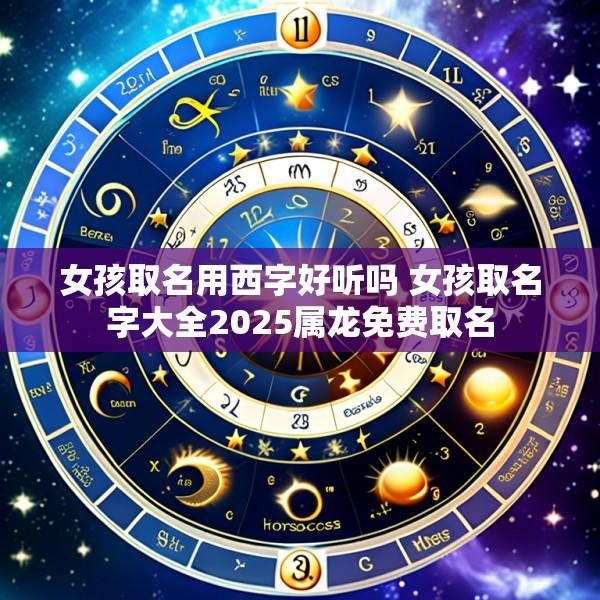 女孩取名用西字好听吗 女孩取名字大全2025属龙免费取名