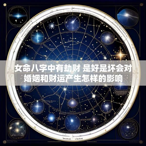 女命八字中有劫财 是好是坏会对婚姻和财运产生怎样的影响