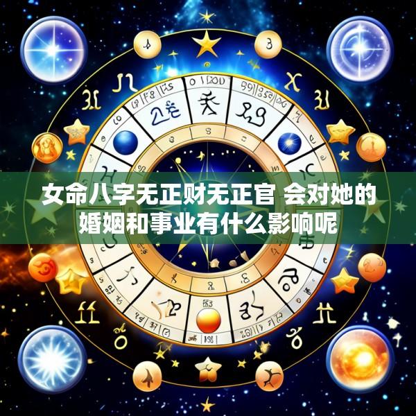 女命八字无正财无正官 会对她的婚姻和事业有什么影响呢