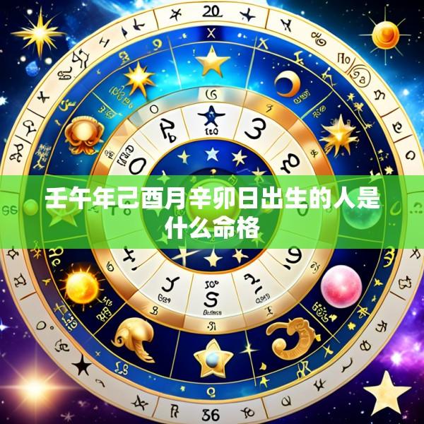 壬午年己酉月辛卯日出生的人是什么命格