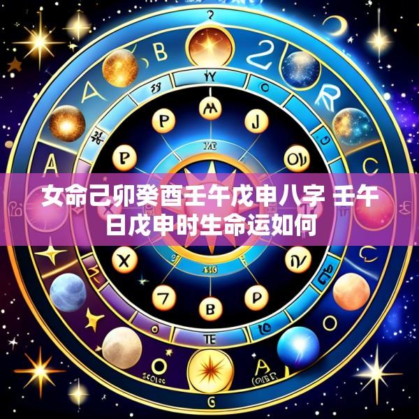 女命己卯癸酉壬午戊申八字 壬午日戊申时生命运如何
