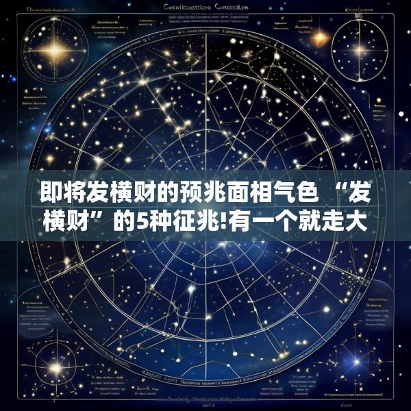 即将发横财的预兆面相气色 “发横财”的5种征兆!有一个就走大运了!