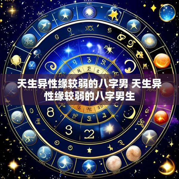 天生异性缘较弱的八字男 天生异性缘较弱的八字男生