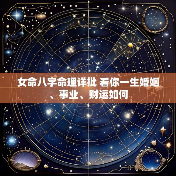 女命八字命理详批 看你一生婚姻、事业、财运如何