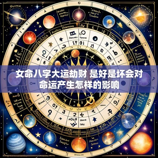 女命八字大运劫财 是好是坏会对命运产生怎样的影响