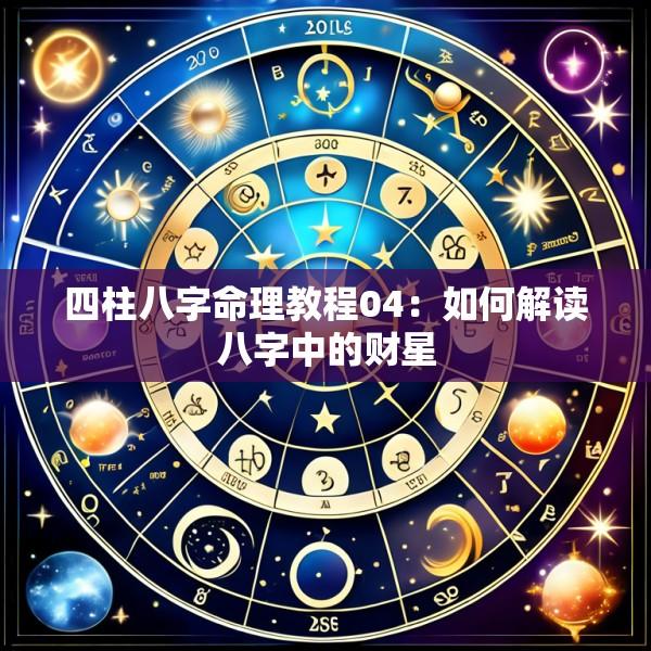 四柱八字命理教程04：如何解读八字中的财星
