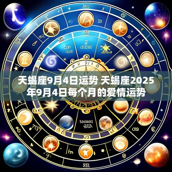 天蝎座9月4日运势 天蝎座2025年9月4日每个月的爱情运势