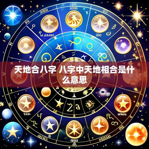 天地合八字 八字中天地相合是什么意思
