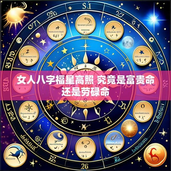 女人八字福星高照 究竟是富贵命还是劳碌命