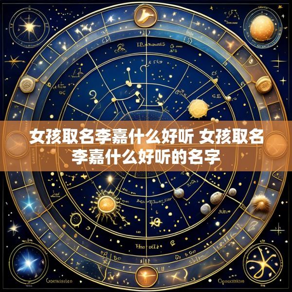 女孩取名李嘉什么好听 女孩取名李嘉什么好听的名字