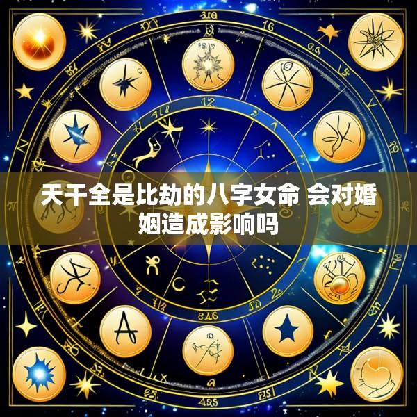 天干全是比劫的八字女命 会对婚姻造成影响吗