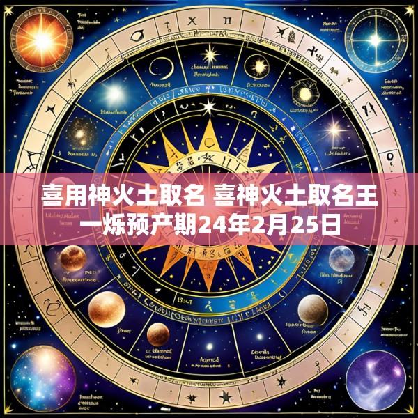 喜用神火土取名 喜神火土取名王一烁预产期24年2月25日