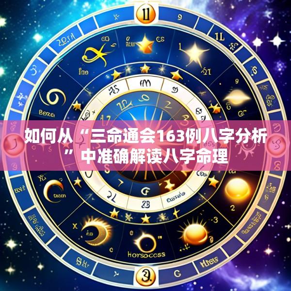 如何从“三命通会163例八字分析”中准确解读八字命理