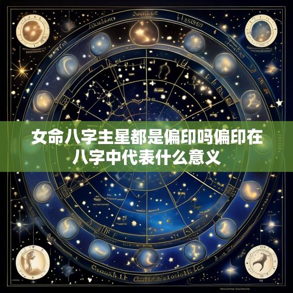 女命八字主星都是偏印吗偏印在八字中代表什么意义