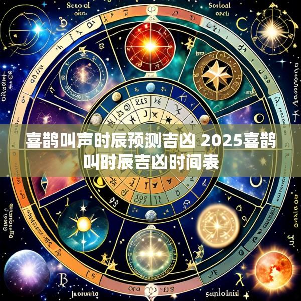 喜鹊叫声时辰预测吉凶 2025喜鹊叫时辰吉凶时间表