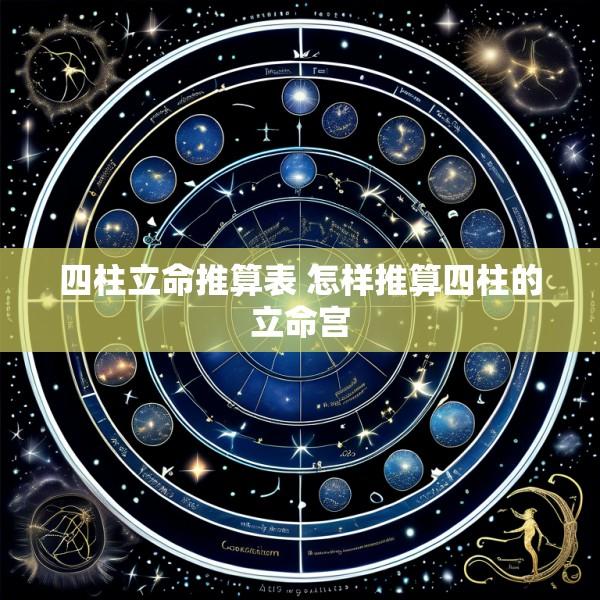 四柱立命推算表 怎样推算四柱的立命宫