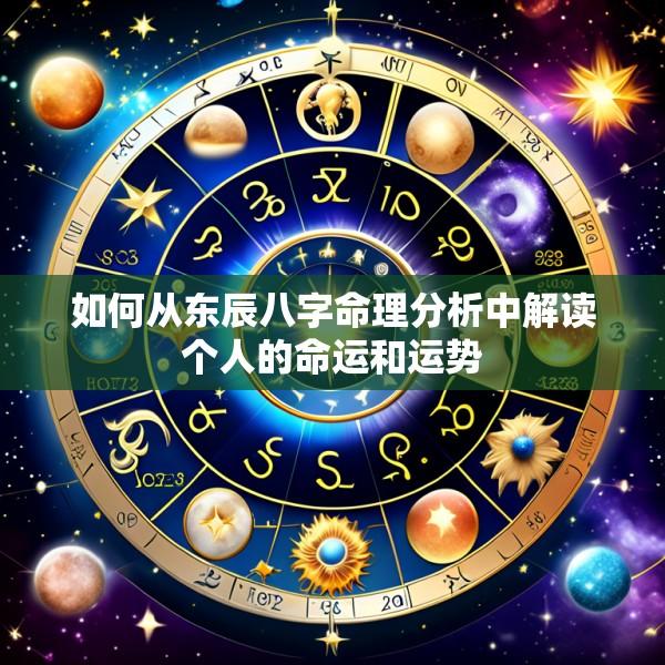 如何从东辰八字命理分析中解读个人的命运和运势