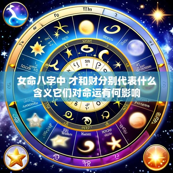 女命八字中 才和财分别代表什么含义它们对命运有何影响