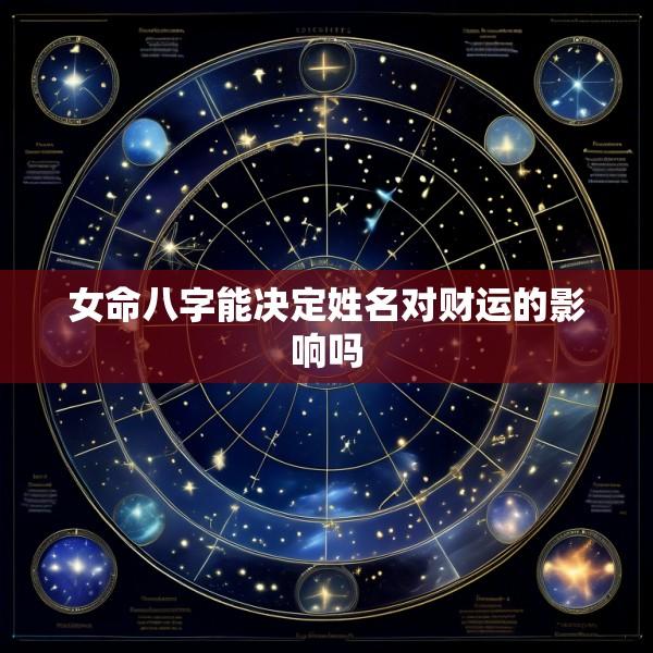 女命八字能决定姓名对财运的影响吗