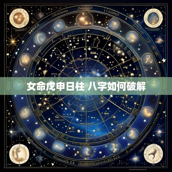 女命戊申日柱 八字如何破解