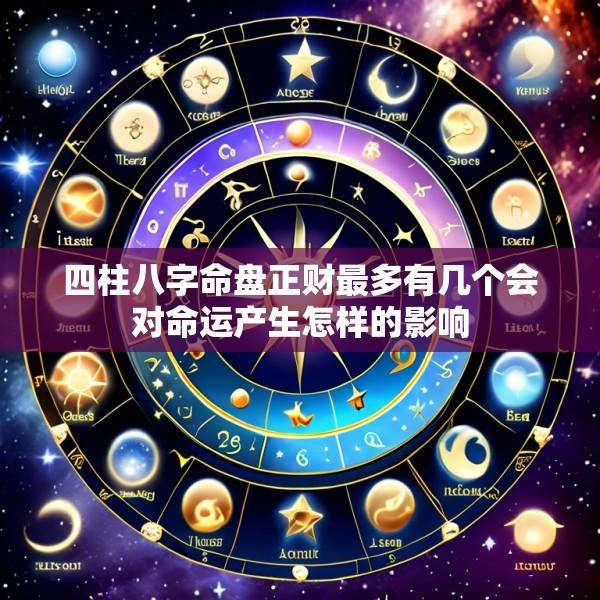 四柱八字命盘正财最多有几个会对命运产生怎样的影响