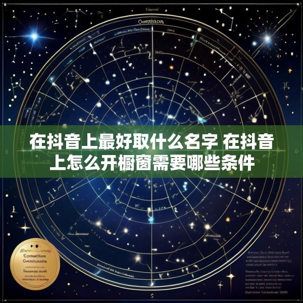在抖音上最好取什么名字 在抖音上怎么开橱窗需要哪些条件