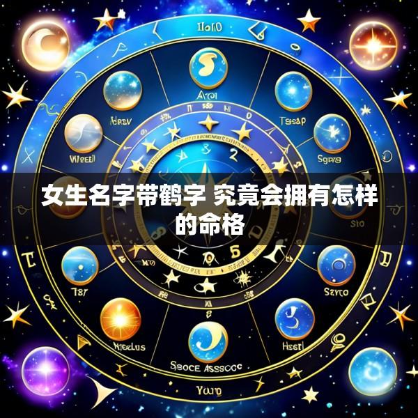 女生名字带鹤字 究竟会拥有怎样的命格