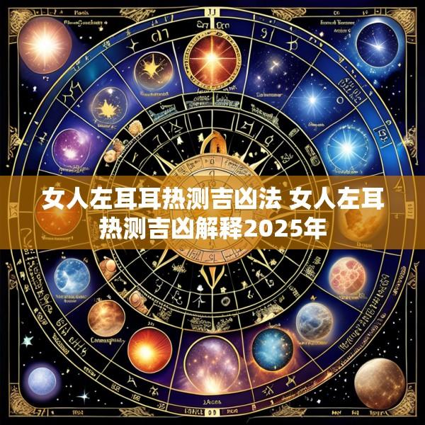 女人左耳耳热测吉凶法 女人左耳热测吉凶解释2025年